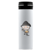 Da Oid Sinzer Leberkassemmel Edelstahl Thermoflasche 450ml Weiss Geigelstein Front